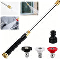 Jet Nozzle Power Washer for Garden Hose, 2026 Pressure Washer Wand with 3 Interchangeable Nozzles, Pressure Washer Nozzle for Car Washing Patio Garden Outdoor Cleaning (black) by Unknown