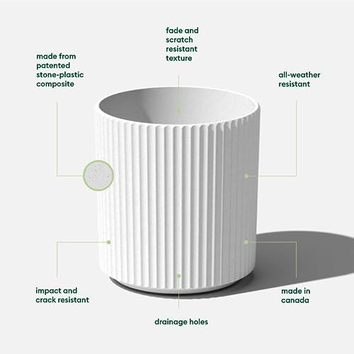 Veradek Demi Series Planter - Large Round Outdoor Planter - Image 2