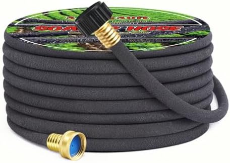 Soaker Hose 1/2" 50ft Rubber Round Soaker Hoses by Aurssa