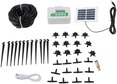 Intelligent Watering Timer, Solar Powered Garden Irrigation System, Programmable Irrigation Timer with Automatic Control, Ideal for Garden, Farmland & Lawn by Unknown