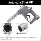 1-1/2" 1.5" Inch NPT Automatic Shut-Off Fuel Nozzle,Fuel Hose Swivel,Big Flow Rate 53 GPM,Heavy Duty Fuel Transfer Pump Gas Diesel Nozzle,3-Notch Hold Open Clip,working pressure 44PSI - Image 3