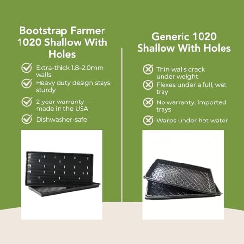 Bootstrap Farmer Extra Strength 1020 Trays, 10 Pack, Black with Holes - Image 4