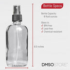 DMSOSTORE Glass Spray Bottles, 8 oz, BPA-Free Fine Mist Sprayer, Chemical-Resistant with Dust Cap, 6-Pack - Image 5