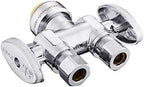 2Pcs EFIELD 1/2"Push x Dual 3/8"OD Straight Stop Valve(PF-VALVE039-2) - Image 2