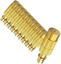 KHANJAN Brass Adjustable Copper Misting Nozzle Brass Spray Sprinkler Gardening Garden Lawn Irrigation, Black & Golden (10) (Yellow) by Khanjan+Brass+Industries