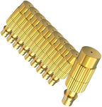 KHANJAN Brass Adjustable Copper Misting Nozzle Brass Spray Sprinkler Gardening Garden Lawn Irrigation, Black & Golden (10) (Yellow) by Khanjan+Brass+Industries