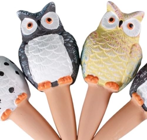 4 Pack Owl Shaped Drip Irrigation Device Top Refill Design Slow Release - Image 6