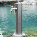 Floor Mounted Faucet Outdoor Water Pipe Vertical Fountain Irrigation Column,Hexagon Vertical Garden Water Column - Stainless Steel Faucet, Free Standing, Insulated, Antifreeze Design for HOM by Unknown