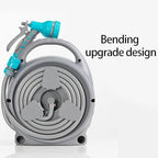 20M/66FT Garden Hose Set with Integrated Storage – 10mm Diameter Flexible Plastic Water Hose with Multi-Pattern Spray Nozzle for Lawn Irrigation, Yard Watering, and Outdoor Plant Care,Gray - Image 5