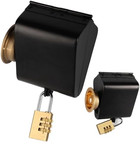 Outdoor Faucet Iock System - Insulated Faucet Iock and Garden Hose Bib Iock Cover,Made of Steel- Prevents Water Theft and Stops Unauthorized Use, Easy to Install Black - Image 4