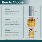 GASPRO 24 FT 1/2" ID Natural Gas Hose, Low Pressure LPG Hose with Quick Connect, for Weber, Char-broil, Pizza Oven, Patio Heater and More (NOT 3/8”) - Image 3
