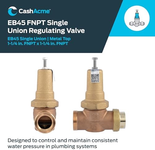 Cash Acme EB45 Pressure Regulating Valve, Single Union, 1-1/4 Inch NPT Female x NPT Female, Metal Top, 60 PSI, PVA35M-SUTH-60 - Image 2