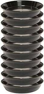 8 Inch (6.3 Inch Base), Black, Case of 10 Plant Saucer by AustinPlanter