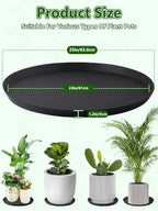 Kalolary 2 Pack Plant Saucer for Potted Plant 25 Inch Plant Pot Saucers - Image 2