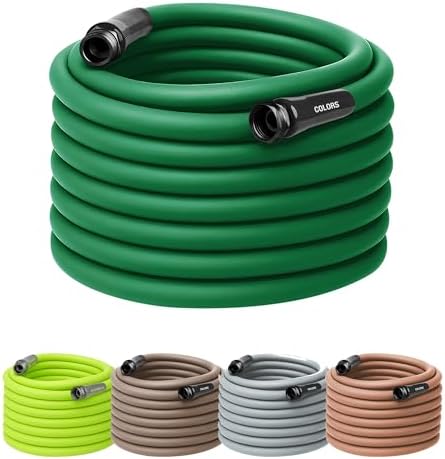 Flexzilla Colors Garden Hose 5/8 in. x 100 ft., Lightweight All-Weather Water Hose, Durable and Flexible, Leak-Free Connections, Forest Green by Flexzilla