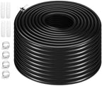 Self-Sinking Aeration Hose 100 ft ⅜ in. Comes with 4 patchers and 4 stainless steel hose clamps for weighted air pump tubing, easy to install for pond water lake aeration (100 Feet) by WETOXL