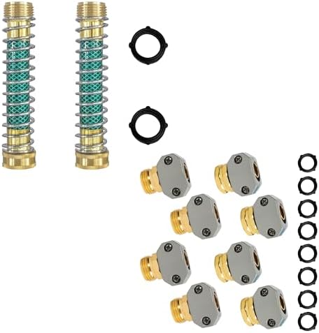 Hourleey Garden Hose Protector + Garden Hose Repair Kit by Hourleey