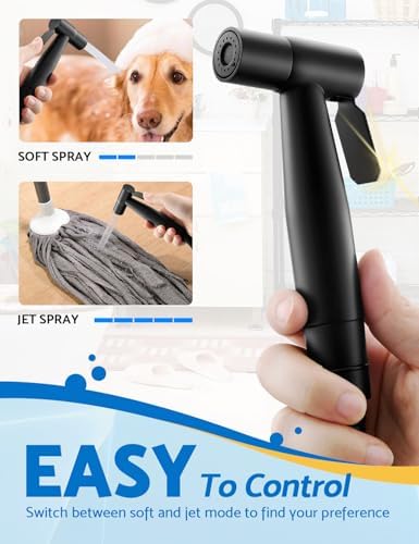 BRITULIF Bidet Sprayer for Toilet, Adjustable Pressure, Matte Black - Image 4