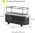 Permasteel Herb Garden Planter with Trellis Support, Self-Watering System with Water Level Indicator, Fits Multiple Herb Plants, for Basil, Flowers, Succulents, Indoor & Outdoor, Black - Image 3