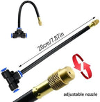 DIY Drip Irrigation Kit, 50ft Micro Spray & Misting System for Garden/Raised Beds - 15 Adjustable 360° Brass Plant Misters - Flexible PE Hose for Greenhouse, Lawn & Outdoor Cooling - Color - Image 7