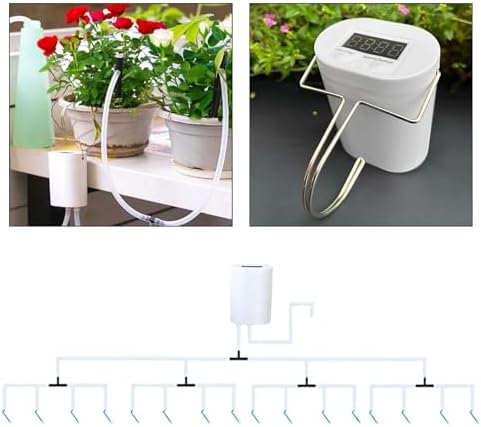 Automatic Drip Irrigation Set Indoor Irrigation System,for Potted Plants Electronic Watering Pump Device for Vacation,Garden, Style E - Image 5