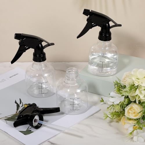 20 Pcs Empty Plastic Spray Bottles 8oz Mini Refillable Spray Bottle with Adjustable Nozzle Black Sprayers Small Spray Bottles with Scale for Cleaning, Hair, Plant, Kitchen - Image 7
