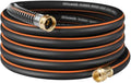 30FT x 5/8" Rubber Garden Hose, Heavy Duty Garden Water Hose, 300 PSI Working, 1000 PSI Burst, Swivel Handle with Stainless Steel Ring, 5-Layer Braided, All-Weather Outdoor Use, BG30GH06 by Wilawels
