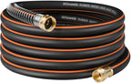 30FT x 5/8" Rubber Garden Hose, Heavy Duty Garden Water Hose, 300 PSI Working, 1000 PSI Burst, Swivel Handle with Stainless Steel Ring, 5-Layer Braided, All-Weather Outdoor Use, BG30GH06 by Wilawels