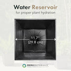 Tierra Verde Sonata Self-Watering Square Planter, Black, Small, 2-Pack - Image 5