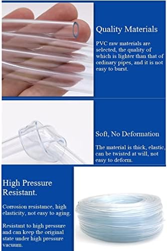 PVC Vinyl Tubing Lightweight Grade Clear Plastic Tube, Tubes Flexible Plastic Hose Line Pipe Oil Resistant Multipurpose Vinyl Hose (Color : 3m (9.84ft), Size : ID 14mm x 16mm OD) - Image 4