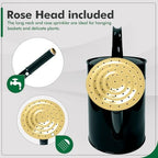 Galvanized Iron Watering Can for Indoor Plants, Oval Watering Cans for House Plant Garden Flower, Long Spout Water Can for Outdoor Watering Plants 9.46L 2.5 Gallon Gold - Image 3