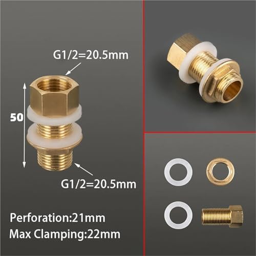 Expandable Garden Hose Repair Kit 8PCS Brass Tank Fittings Silicone Gasket Copper Tubing Fish Tanks Connectors Garden Irrigation Hose Adapter(7) - Image 2