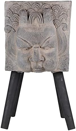 Statue Planter, 22 Inch, Black and Grey - Image 3