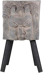 Statue Planter, 22 Inch, Black and Grey - Image 3