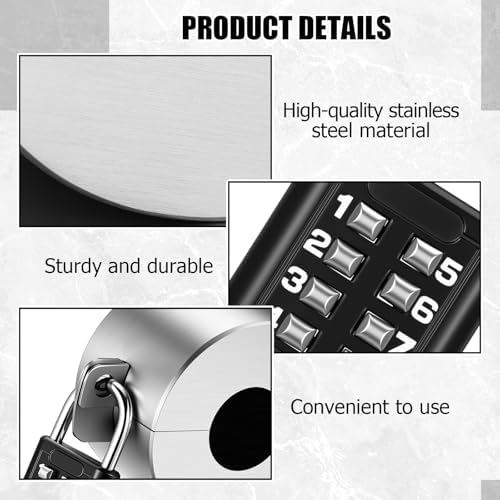 Frienda 4 Sets Outdoor Faucet Lock Hose Bib Spigot Lock,Round,Silver - Image 3