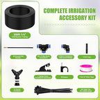 200FT 360° Adjustable Drip Irrigation Kit System for Garden Sprinklers for Yard Garden Watering System with 32 Nozzles Raised Bed Greenhouse Plant Watering Devices Misting System - Image 2