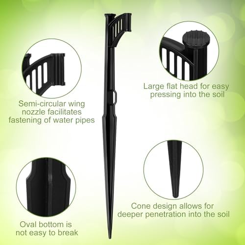 GlikCeil 100 Pcs Drip System Stakes 1/4" Tubing Holder for Micro Sprinkler - Image 3