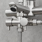 Tecmolog 2 Way Shower Diverter Brushed Nickel Shower Head Shut Off Valve Splitter Brass, DSF014NA - Image 4