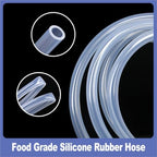 Clear Food Grade Silicone Rubber Hose, ID 0.5-m Transparent Flexible Drink - Image 2