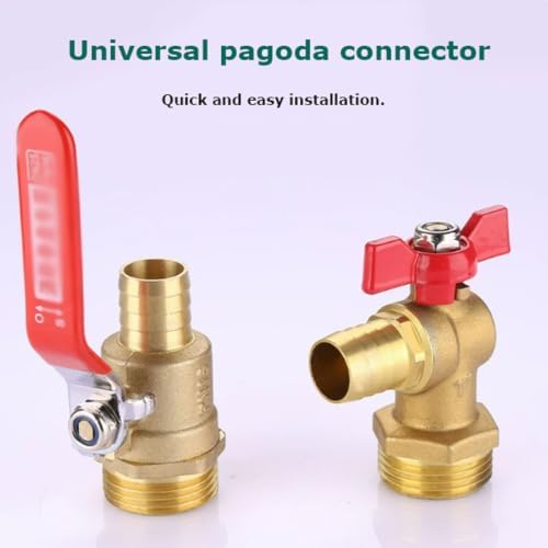 Heavy-Wall Brass Angle Ball Valve for Fire Hose Reels, 1” Male/Female Thread with Barbed Outlet, High-Flow(Internal Thread) - Image 6