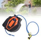 Wall Mounted Water Hose Reel with 10 Pattern Nozzles 1/2 Inch ID 180° Swivel Bracket Automatic Rewind Any Length Lock Retractable Garden Hose Reel - Image 7