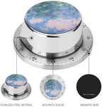 Stainless Steel Water Lily Pond in The Morning Printed Mechanical Timer - No Battery Required, Magnetic Loud Alarm Clock, Suitable for Travel and Office, Gym - Image 3