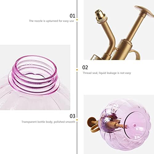 SUNESA Watering Can Plant Mister Spray Watering Can 350ML Vintage Flower Watering Can with Pump Plant Hand Press Spray Bottle Plant Mister - Clear Glass Spout Water Can (Color : White) - Image 3