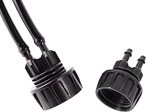 2pc Drip irrigation sprinkler fittings 1/4 inch barb tee single and double pipe diverter 4/7 mm hose connector(Type-F) - Image 3