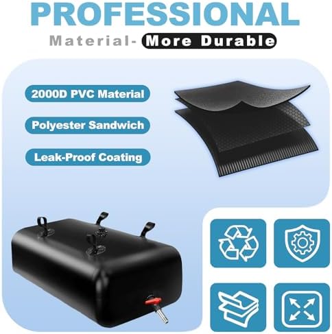 330L/87 Gal Water Bladder Tank, Foldable Portable Water Storage Container - Image 3