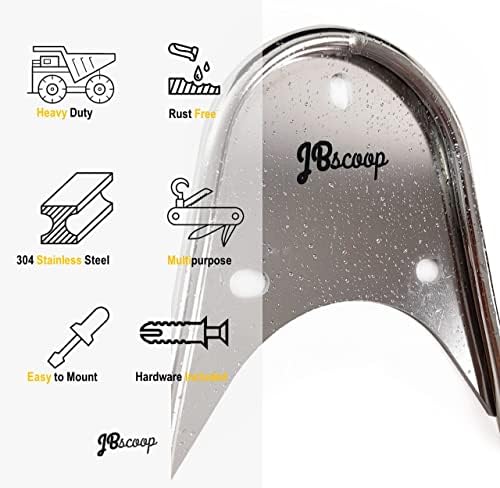 JBscoop Garden Hose Holder Stainless Steel Small Wall Mount Garden Hose Hook, Ideal for Water, Air, Hydraulic Hose, Ropes, Extension Cords Heavy Duty & Rust Proof (2) - Image 5