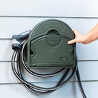 Vego Garden Hose Hanger Hangout with 115 ft of 5/8" Capacity And Enclosed Storage Compartment (Seaweed Green) - Image 5