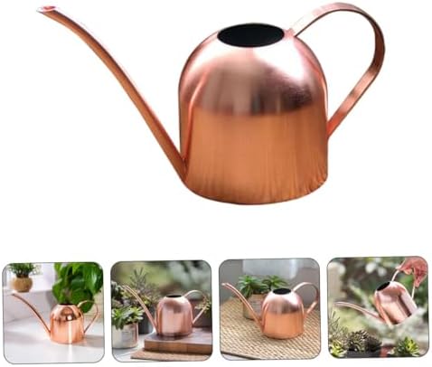 Rose Gold Stainless Steel Watering Pot Long Spout Gardening Tool for Indoor Plants Succulents Practical Plant Sprinkler - Image 6