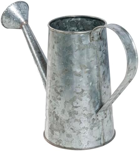 MyGift 5 Inch Small Rustic Galvanized Metal Decorative Vases in Vintage Style Watering Can Design for Dried Flowers and Artificial Plants, Set of 2 - Handcrafted in India (Pack of 2) - Image 6