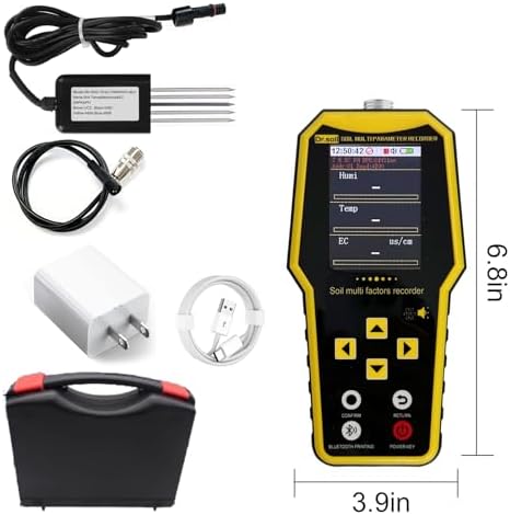 7 in 1 Soil Tester, Nitrogen Phosphorus Potassium NPK Tester, Handheld Soil PH Meter Kit, Temperature, Conductivity, Moisture, EC Meter for ​Petrochemical, Agriculture - Image 5